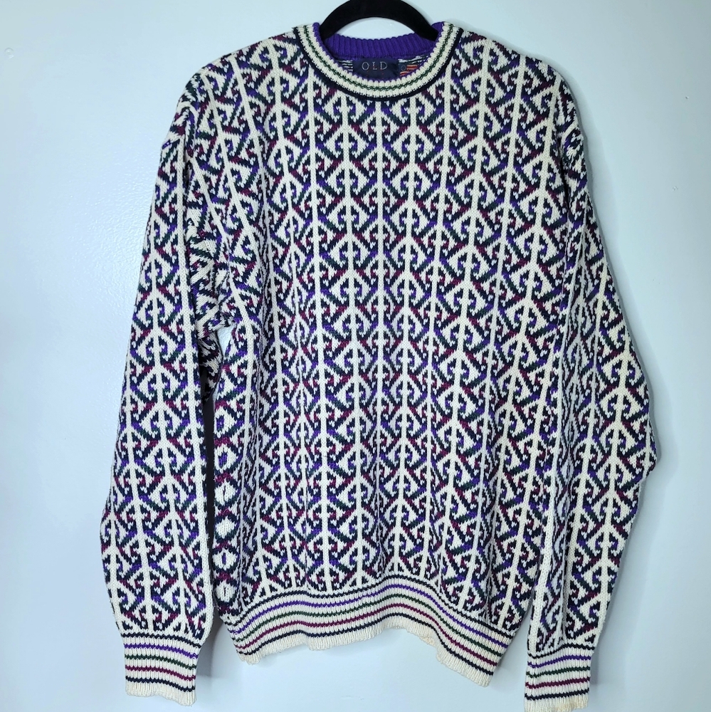 Vintage Old Glory Men's‎ Crewneck Grandpa Sweater XL